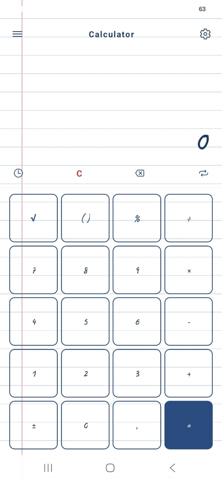Calculator in Notebook style